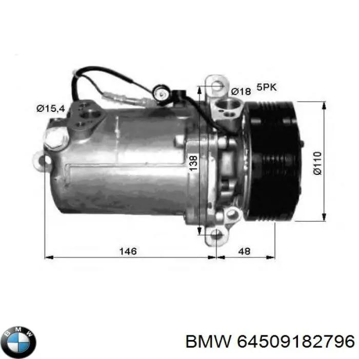 64509182796 BMW компрессор кондиционера