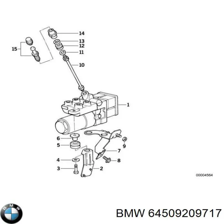 Купить 64509209717 BMW Шланг кондиционера, от испарителя к компрессору