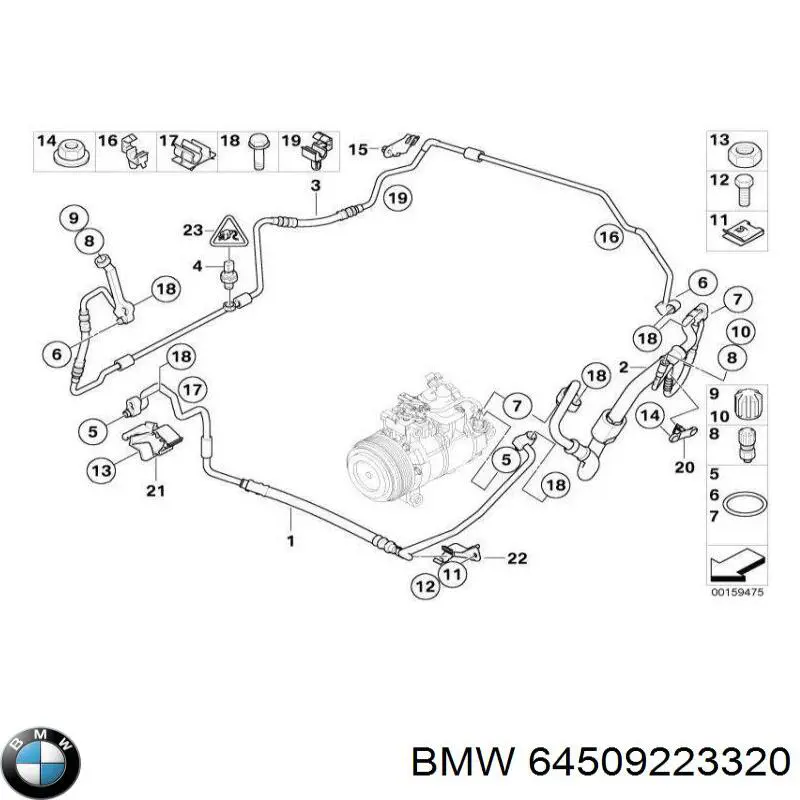 Шланг кондиционера, от компрессора к радиатору на BMW 1 (E81, E87) купить.