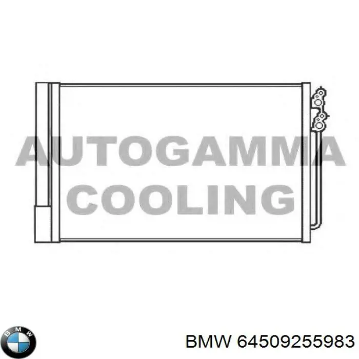 Радиатор кондиционера 64509255983 BMW
