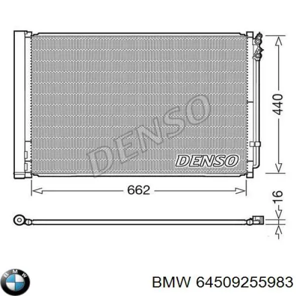 Конденсатор кондиционера BMW 64509255983 цена, от 52.77 USD