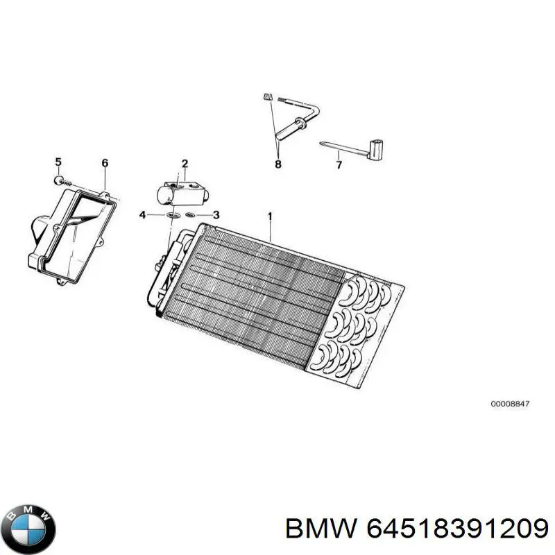 64518391209 BMW клапан trv кондиционера