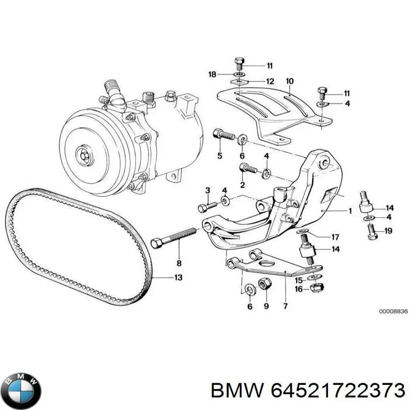 64521722373 BMW correia dos conjuntos de transmissão