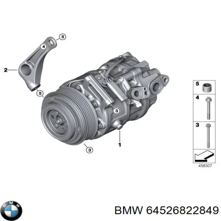 Компрессор кондиционера BMW X5 G05, F95 (Бмв Х5)