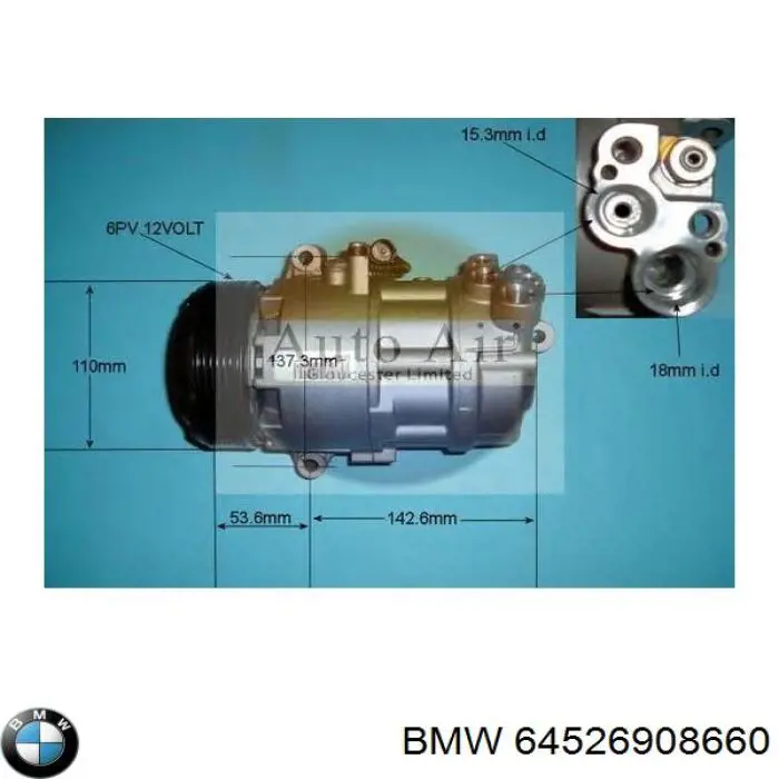 Купить 64526908660 BMW Компрессор климатической установки