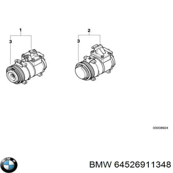 Компрессор системы кондиционирования BMW 64526911348 цена, от 250.79 USD