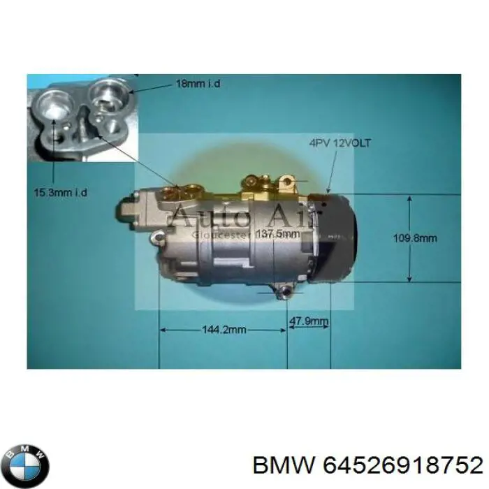 Купить 64526918752 BMW Компрессор климатической установки