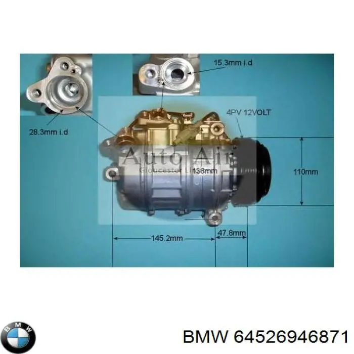 Купить 64526946871 BMW Компрессор климатической установки