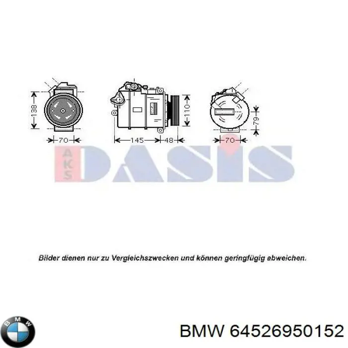 64526950152 BMW компрессор кондиционера