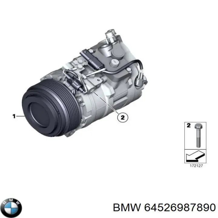 Компрессор кондиционера 64526987890 BMW
