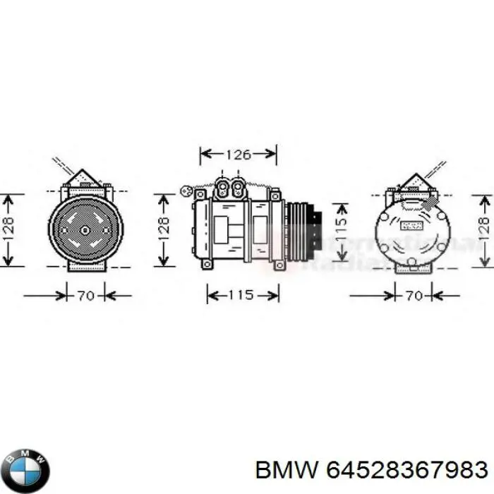 64528367983 BMW компрессор кондиционера