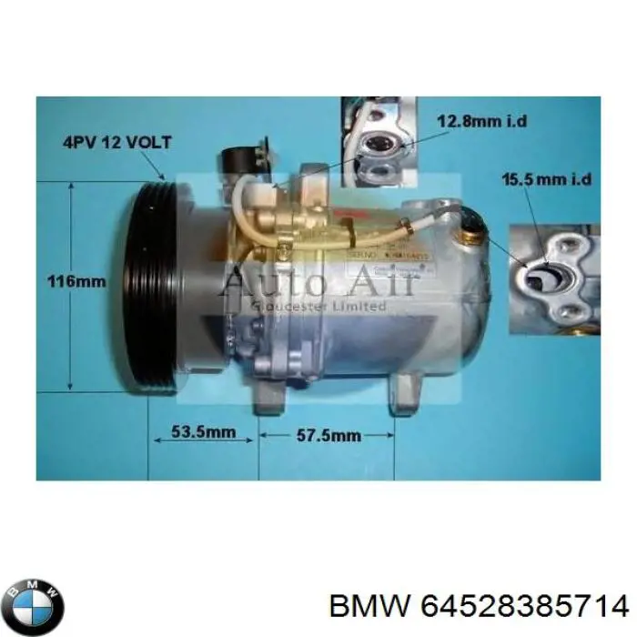 Компрессор кондиционера 64528385714 BMW