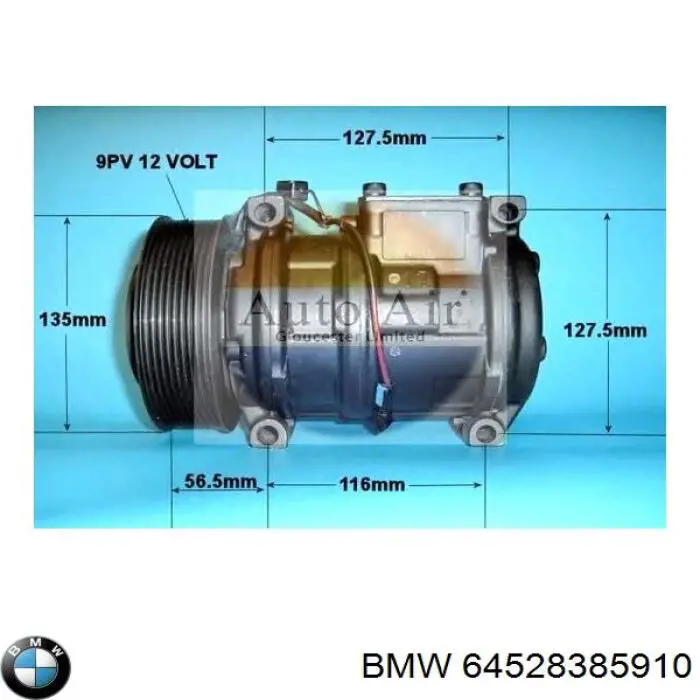 Компрессор кондиционера 64528385910 BMW