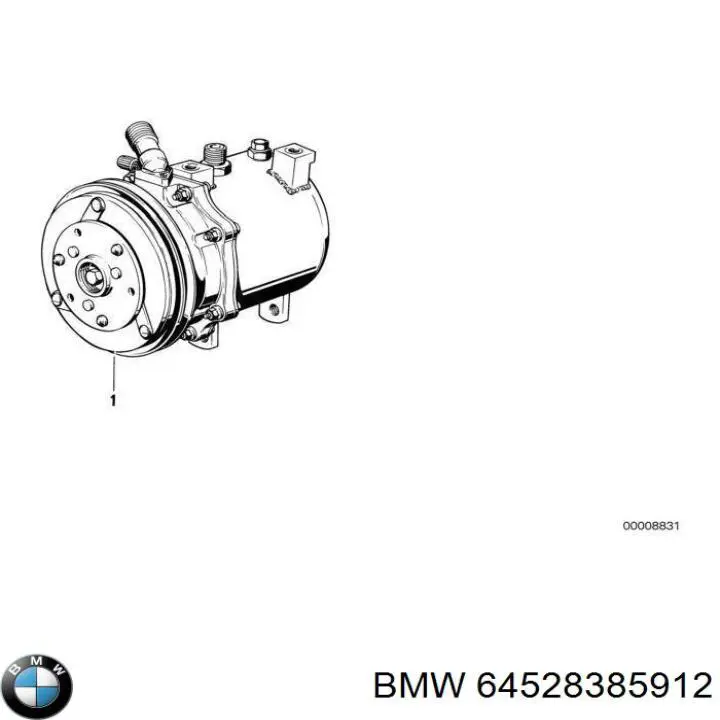 Компрессор кондиционера 64528385912 BMW