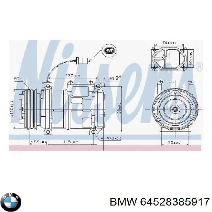 Купить 64528385917 BMW Компрессор климатической установки