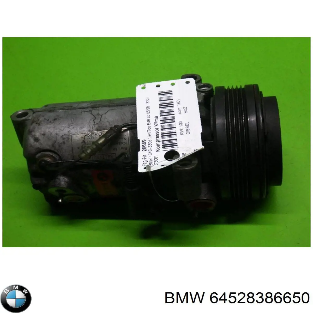 64528386650 BMW compressor de aparelho de ar condicionado