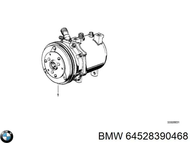 Компрессор кондиционера 64528390468 BMW