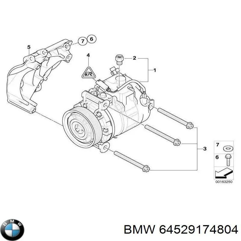 Компрессор кондиционера 64529195721 BMW