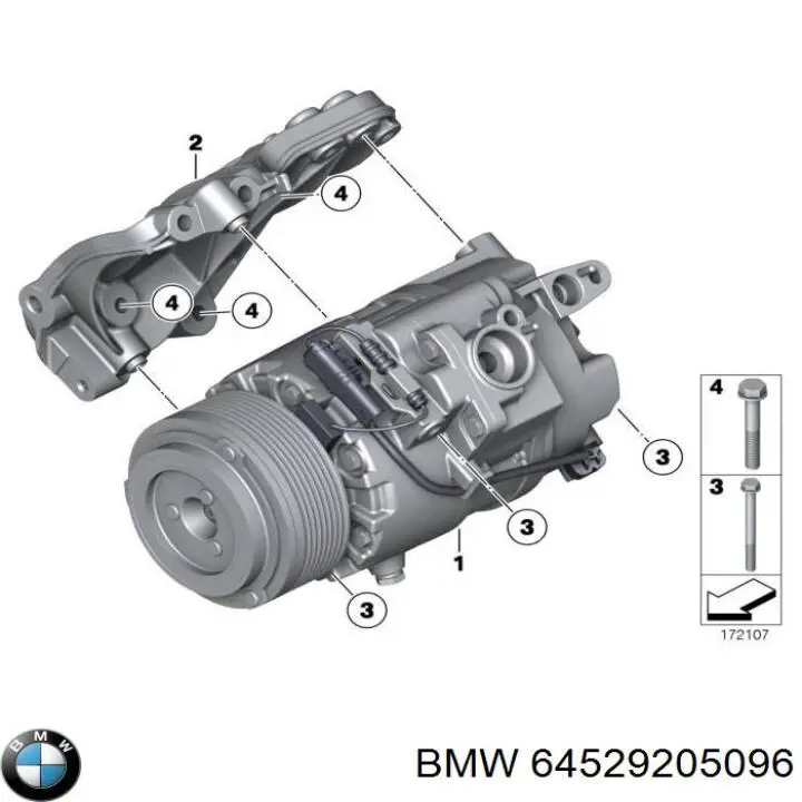 64529205096 BMW compressor de aparelho de ar condicionado