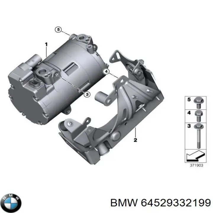 64529332199 BMW compressor de aparelho de ar condicionado