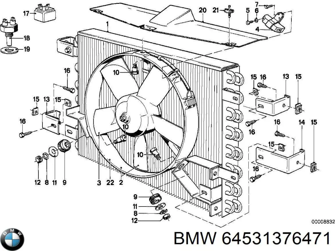 64531376470 BMW Конденсатор
