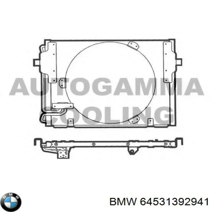 Радиатор кондиционера 1392941 BMW