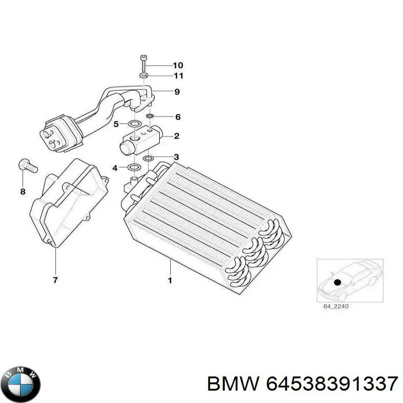 64538391337 BMW шланг кондиционера, от компрессора к радиатору
