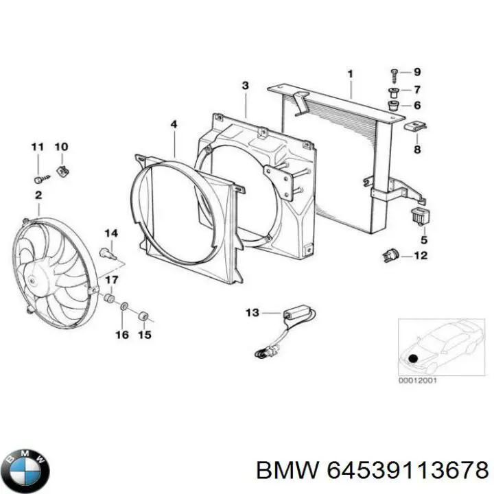 64539113678 BMW Конденсатор