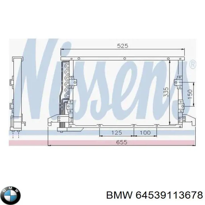 Конденсатор кондиционера BMW 64539113678 цена, от 167.15 USD