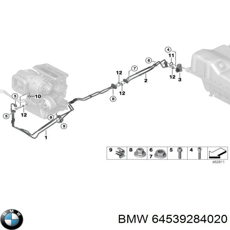 Кольцо приемной трубы глушителя 64539284020 BMW