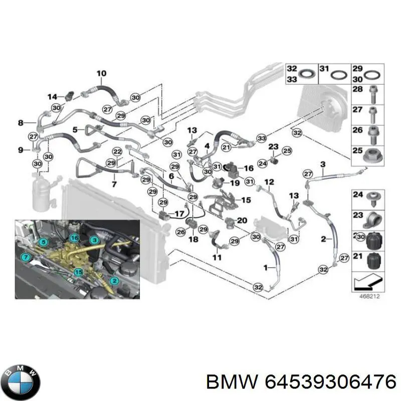 64539306476 BMW 