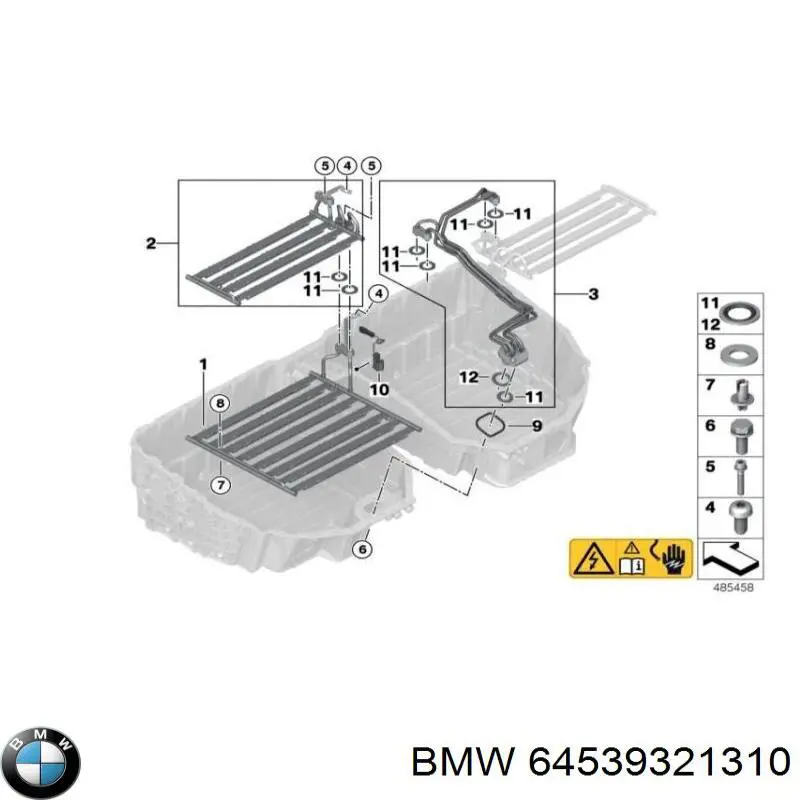 Шланг кондиционера, от компрессора к радиатору BMW 64539321310 цена, от 63.35 USD