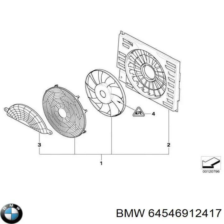 Диффузор радиатора кондиционера на BMW 7 (E65,66) купить.