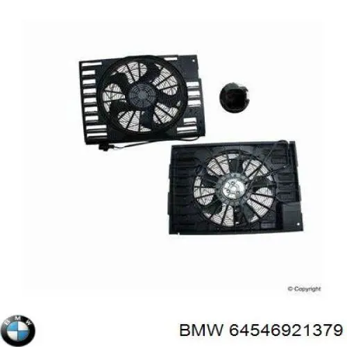 64546921379 BMW электровентилятор кондиционера в сборе (мотор+крыльчатка)