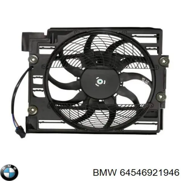 64546921946 BMW электровентилятор кондиционера в сборе (мотор+крыльчатка)