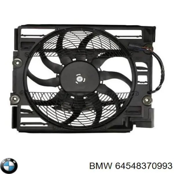 Купить 64548370993 BMW Диффузор радиатора кондиционера, в сборе с крыльчаткой и мотором
