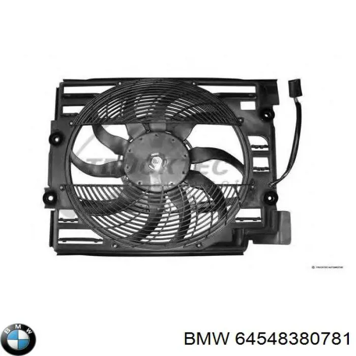 64548380781 BMW электровентилятор кондиционера в сборе (мотор+крыльчатка)