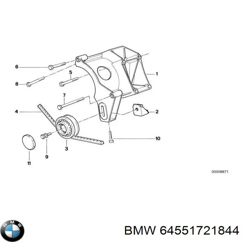 Натяжной ролик 64551721844 BMW