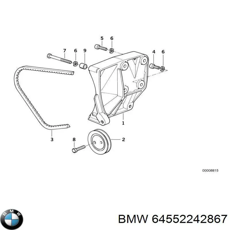Ролик натяжителя приводного ремня BMW 64552242867