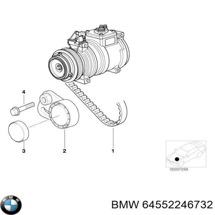 64552246732 BMW ремень генератора