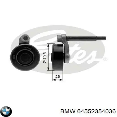 Натяжной ролик 64552354036 BMW