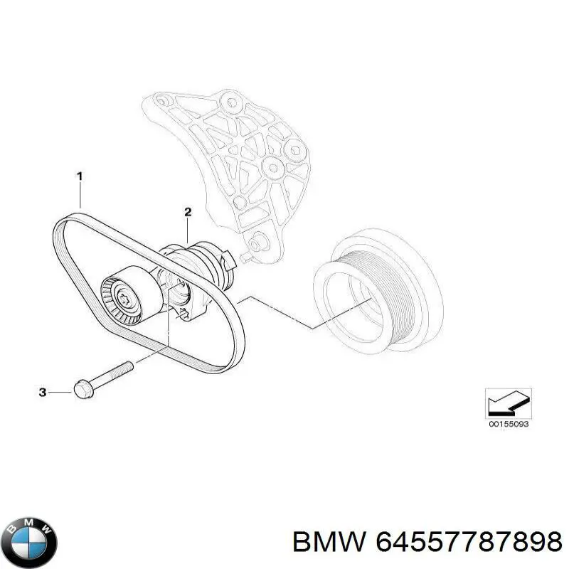 Клиновый ремень BMW 64557787898 цена, от 8.13 USD