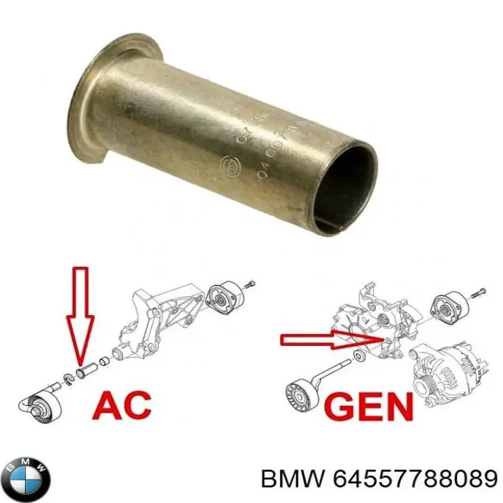 Втулка амортизатора натяжителя приводного ремня BMW 64557788089 цена, от 10.31 USD