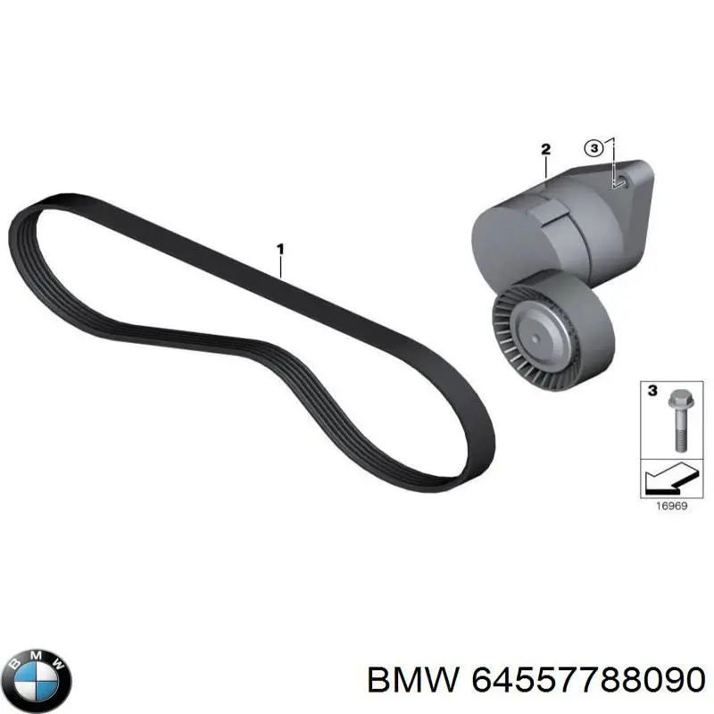 Втулка амортизатора натяжителя приводного ремня BMW 64557788090