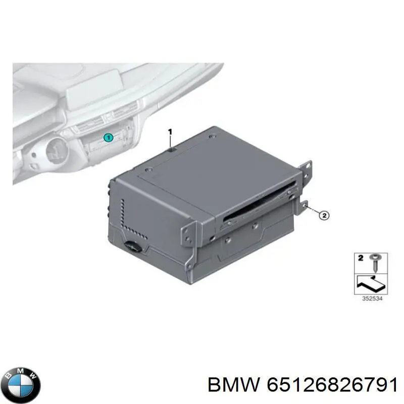 Купить 65126826791 BMW Заводская магнитола