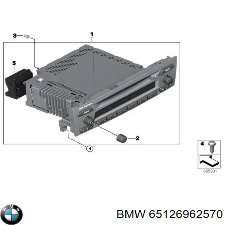 65126954047 BMW магнитола (радио am/fm)