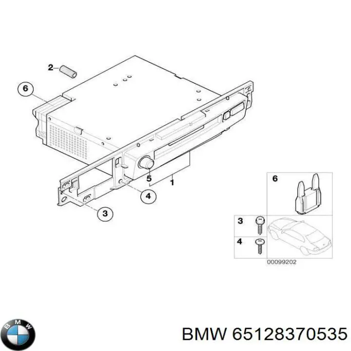 Купить 65128370535 BMW Заводская магнитола