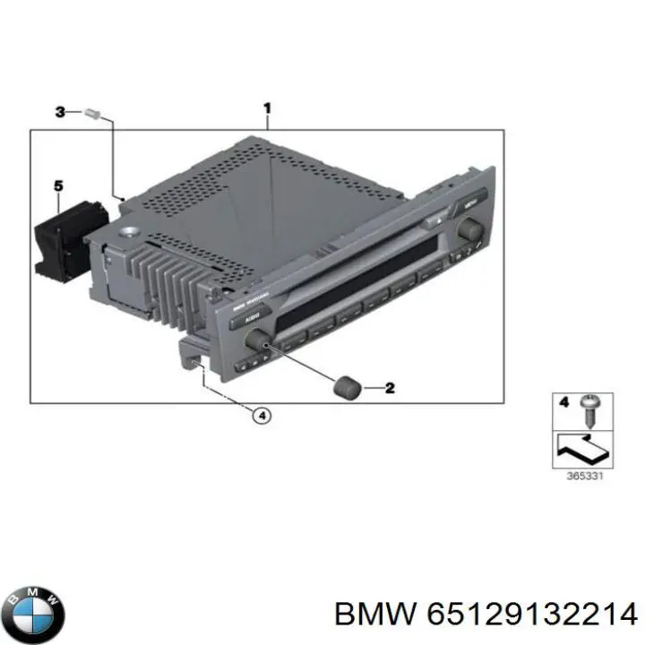 65129132214 BMW магнитола (радио am/fm)