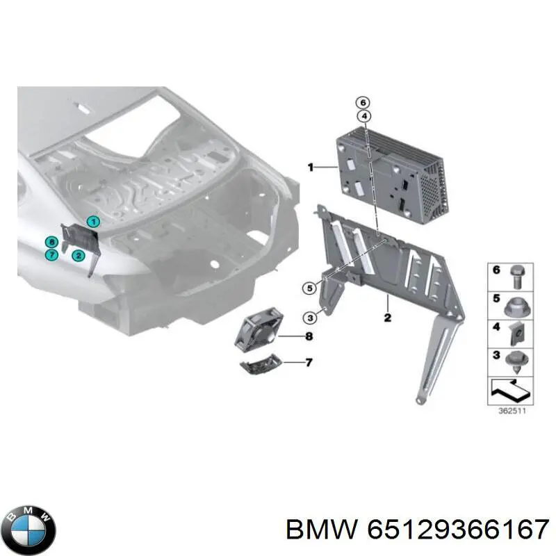 Усилитель звука аудиосистемы 65129366167 BMW