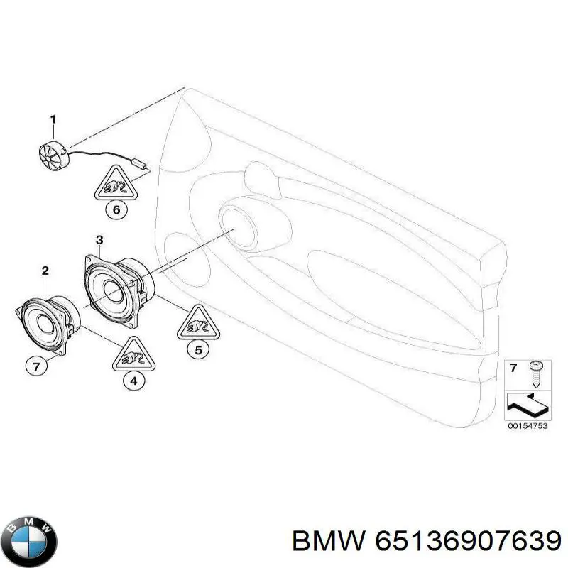 Купить 65136907639 BMW Динамик задней полки